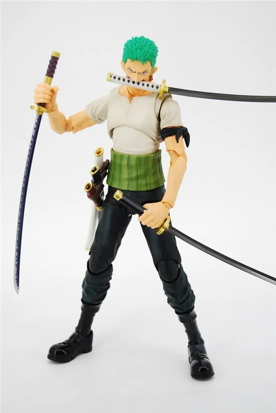 

One Piece Anime 18cm Roronoa Zoro Past Blue Variable Articulated Boxed Pvc Action Figure Collection Model Doll Toys Gifts