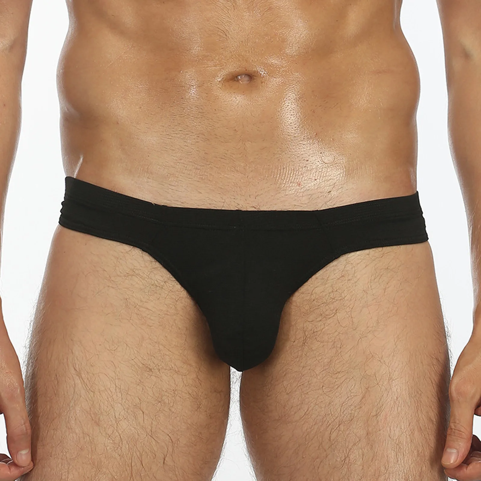 Стринги мужские с U образным выпуклым мешочком брендовые брифы заниженной талией