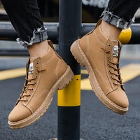 2021 autumn and winter mens shoes england high top martin boots mens casual shoes young students trendy shoes increased