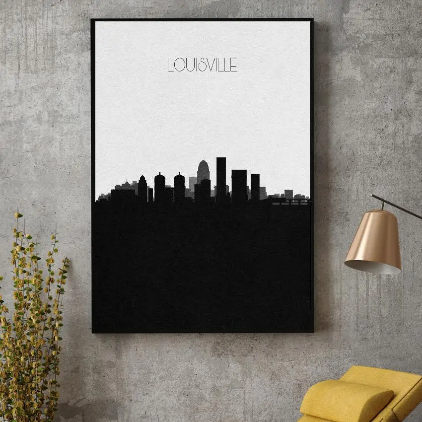 Louisville Skyline Canvas Painting Wall Art Pictures Prints Home Decor Poster Decoration For Living Room | Дом и сад