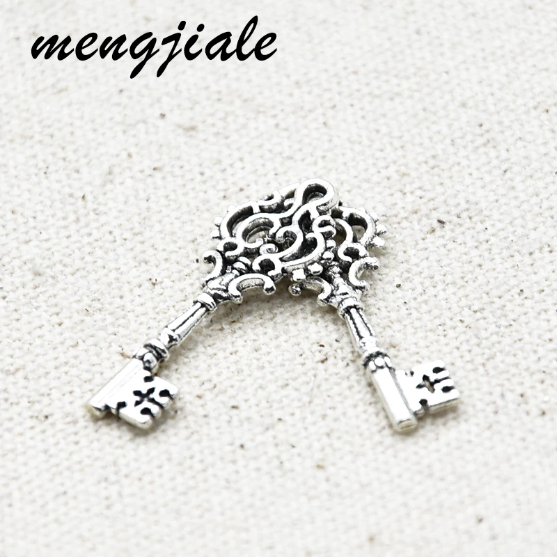 

15pcs Metal Alloy Antique Silver Keys Charms Pendant For Jewelry Making DIY Handmade Craft