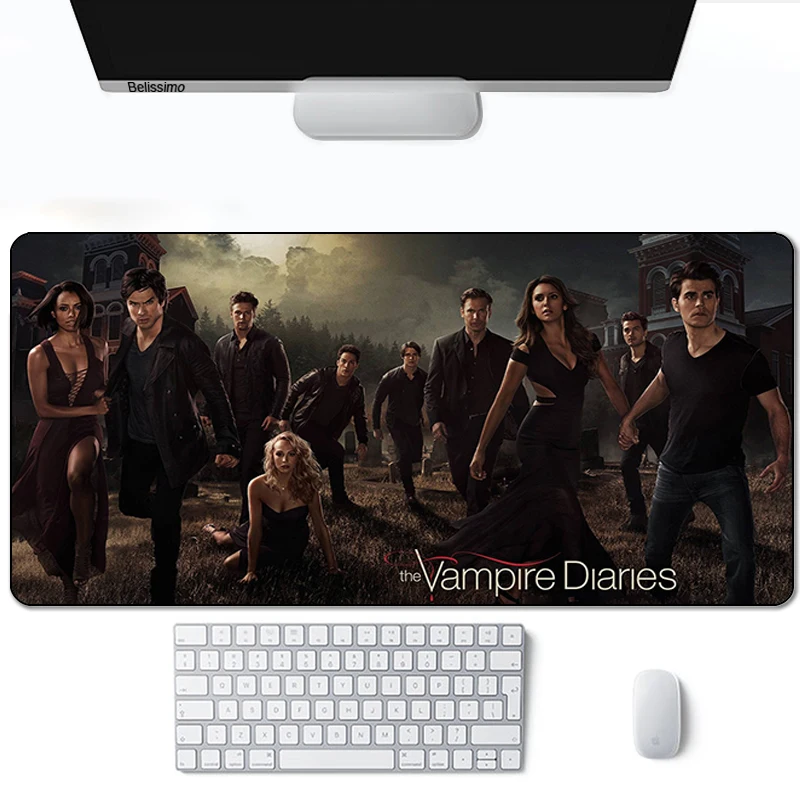 

Anime The Vampire Diaries Gaming Mousepad Lock Edge waterproof Mouse carpet Rubber Gamer Laptop Desk Mat mouse pad mause gamer
