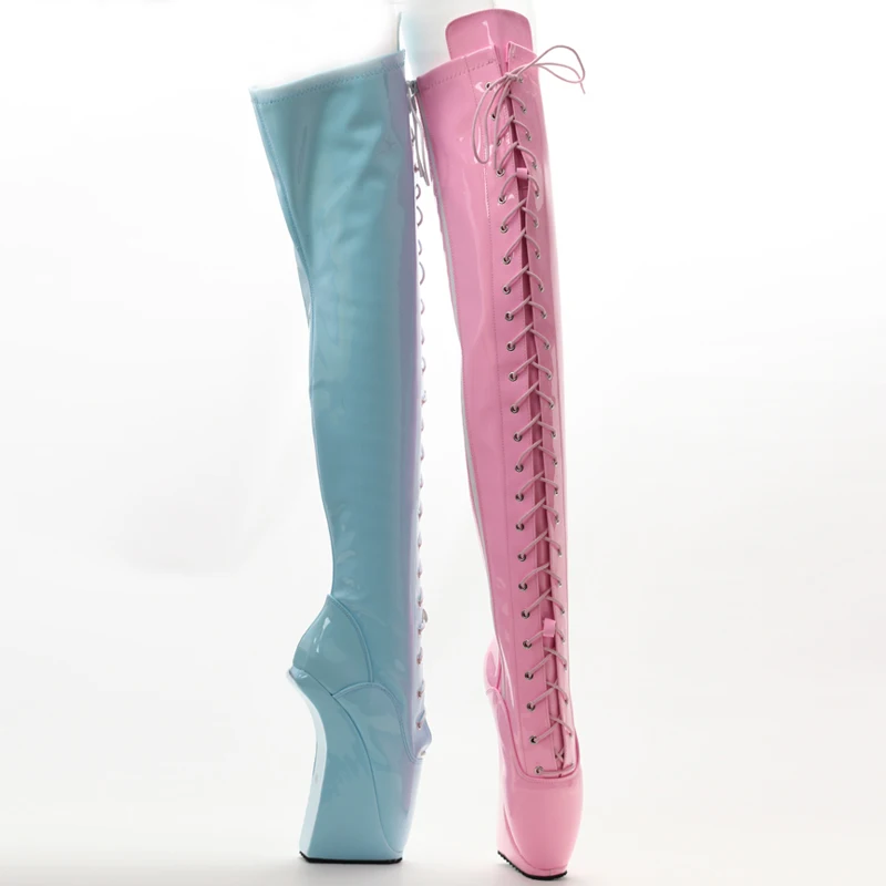 Сапоги-чулки женские на очень высоком каблуке 18 см/7 дюймов | Обувь