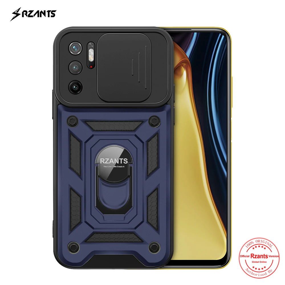 

Rzants For Xiaomi POCO M3 PRO Redmi Note 10 5G Case Camera Lens Protection Rotation Ring Stand Holder Shockproof Anti-Slip Cover