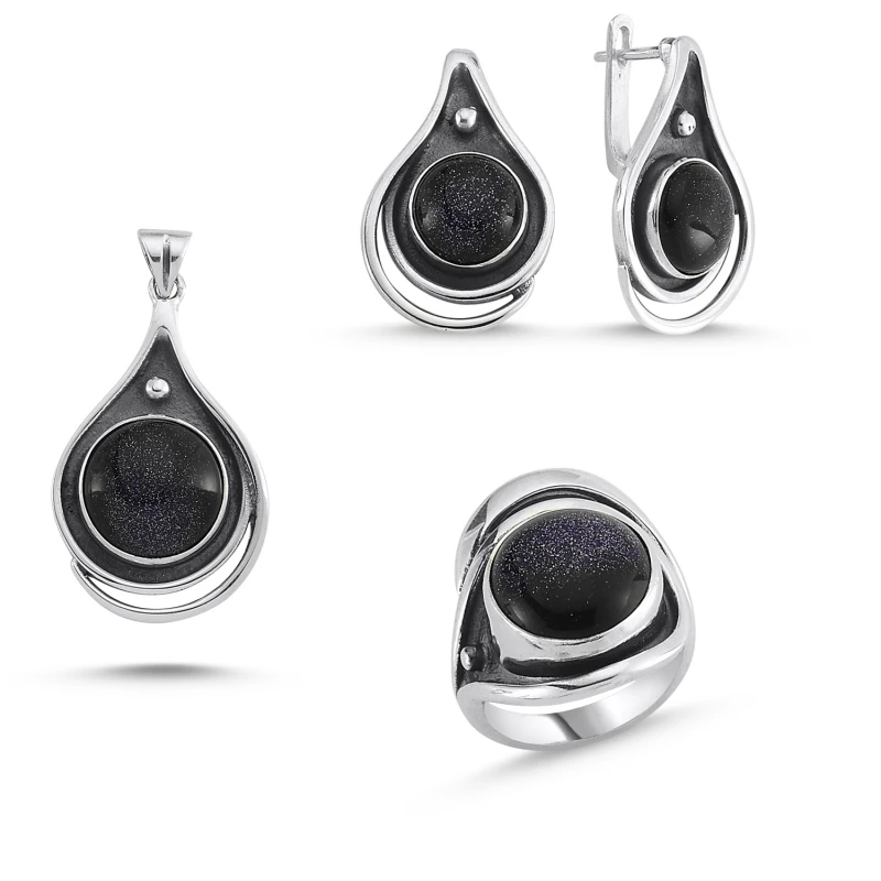 

Silverlina Серебряная Синяя Звезда кубический цирконий набор ручной работы