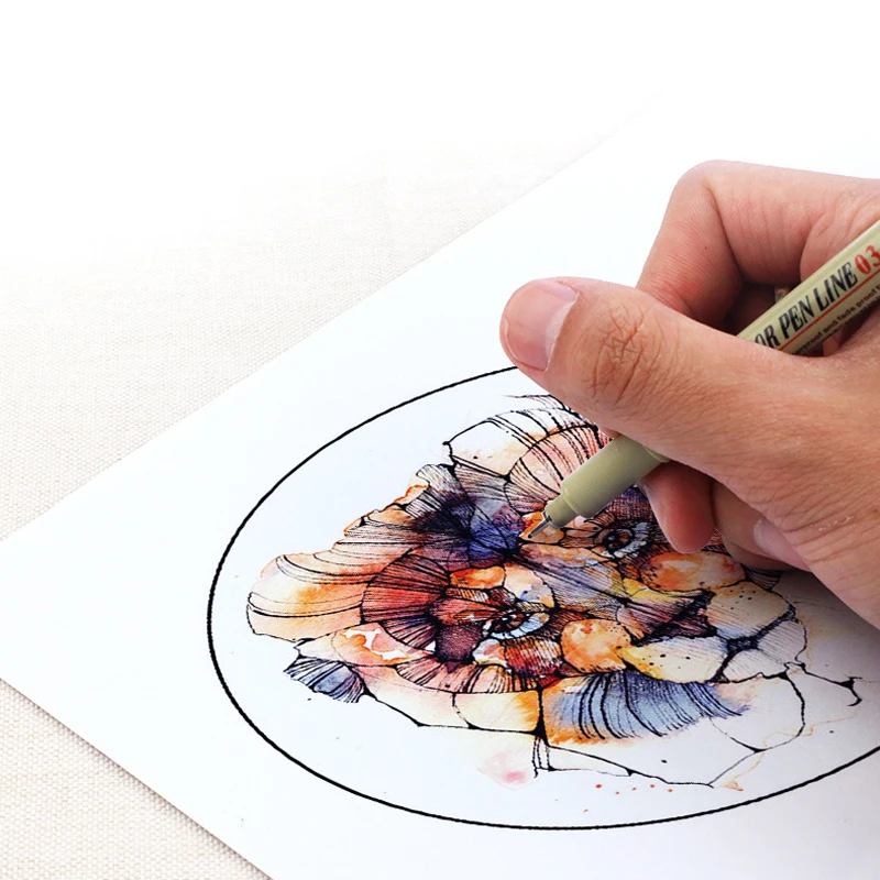 Комикс пигментный лайнер ручки Micron набор 005 01 02 03 04 05 08 1 0 художественные маркеры