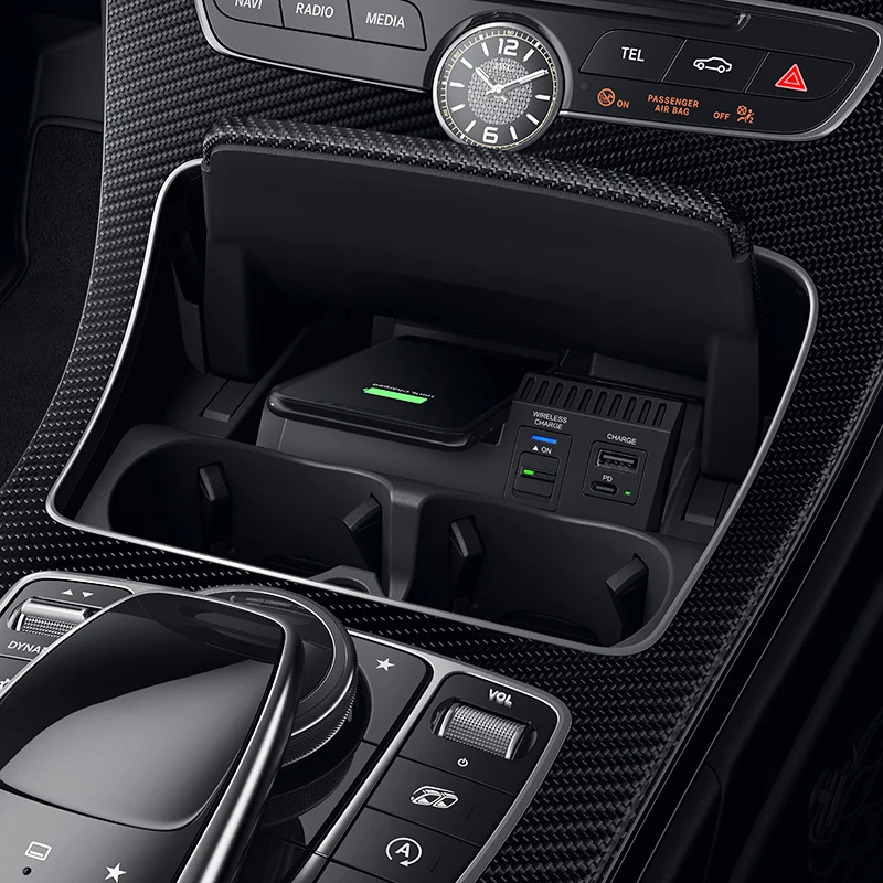 Беспроводное зарядное устройство QI для автомобиля 10 Вт Mercedes Benz W205 X253 AMG C43 C63 GLC43 GLC63
