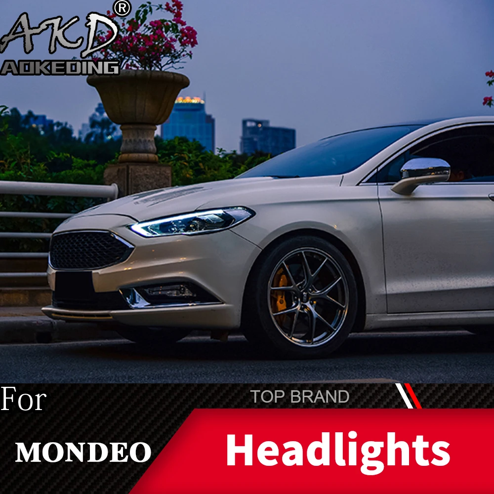 Светодиодный налобный фонарь для Ford Mondeo Fusion 2017-2020 фары Противотуманные