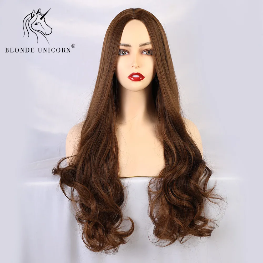 Длинные волнистые синтетические парики для косплея черные фиолетовые зеленые