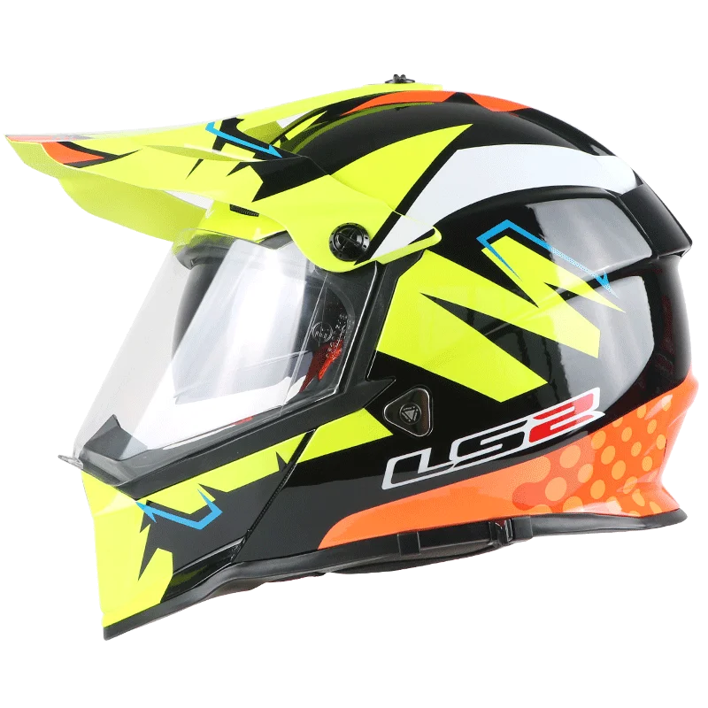 LS2 MX436 Pioneer moto rcycle шлем с солнцезащитным щитом atv dirtbike cross moto cross шлем с двойными линзами внедорожные гоночные мото шлемы