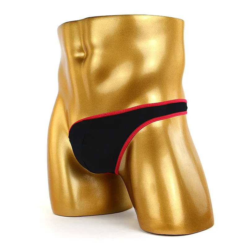 Мужское нижнее белье с передним отверстием и выпуклым карманом прозрачное