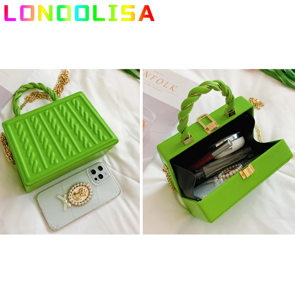 

Fashion Female Box Bag Luxury Designer Handbag Shoulder Bag for Women 2021 Soft PU Ladies Crossbody Bag New Chain Handbags Sac