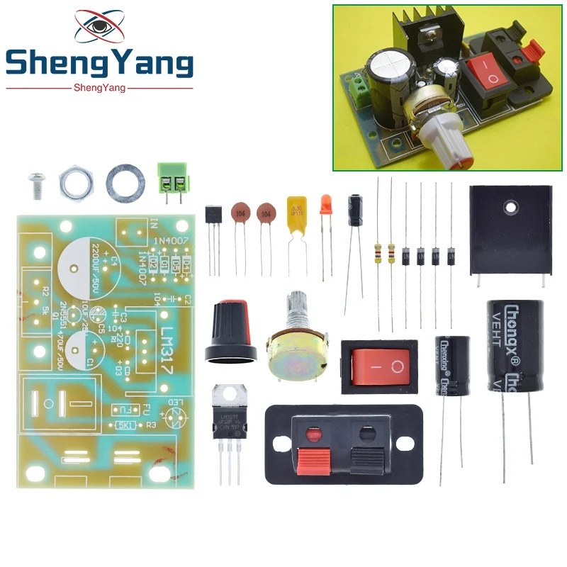 Понижающий модуль питания LM317 регулируемый регулятор напряжения сбрасываемый