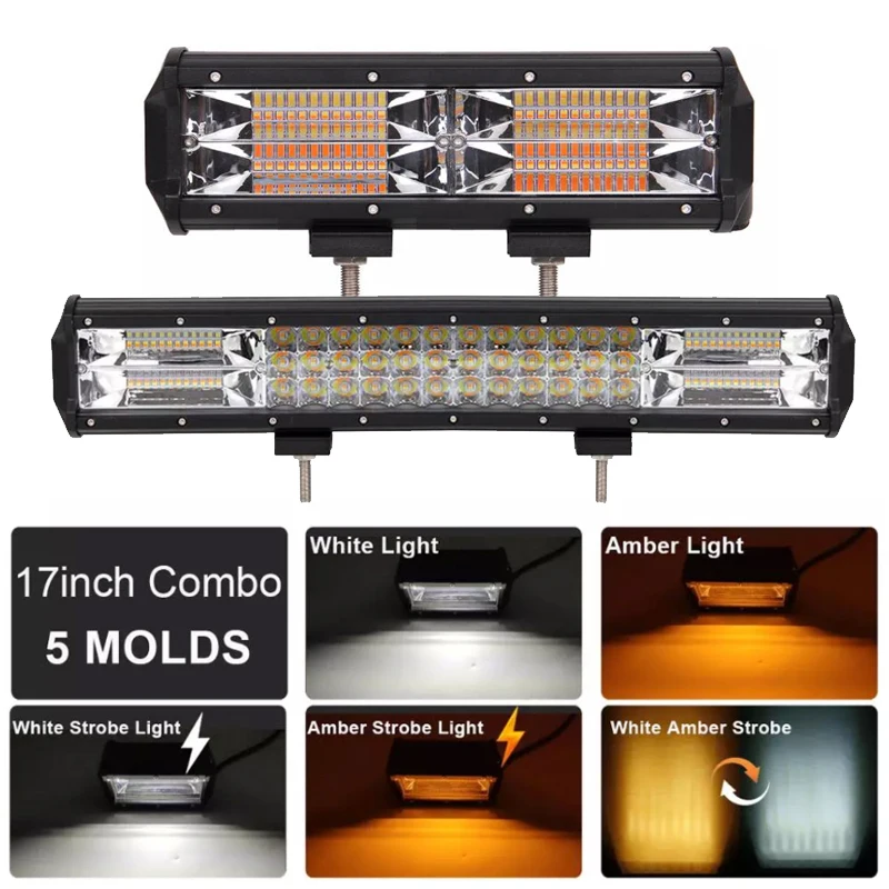 

Offroad 4-23INCH LED WORK LIGHT BAR Car Auto Spot Flood Combo Flash Strobe 12V 24V Truck ATV RZR Pickup 4x4 4WD White Amber Lamp