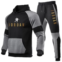 new tracksuit mens 2 pieces set sweatshirt and sportspants outfits zipper hoodies casual mens clothing plus size ropa hombre