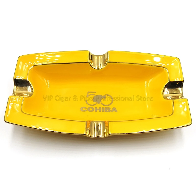 COHIBA 50th Anniversary Edition Классический Прямоугольник 4 слота фарфоровая пепельница для