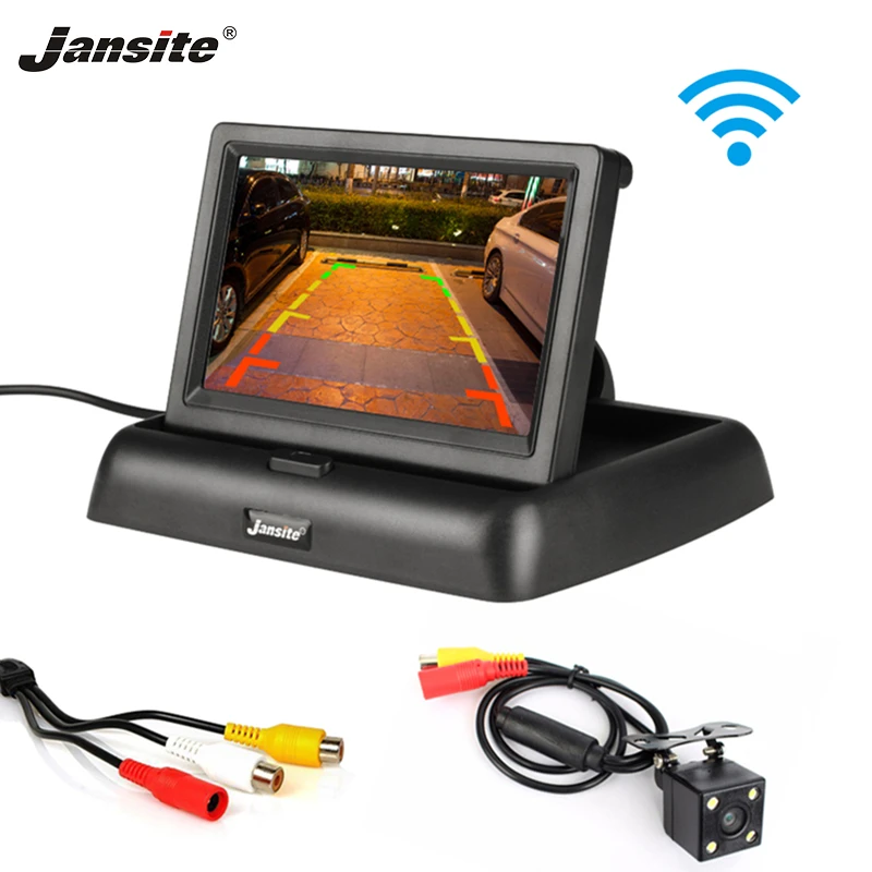 Система помощи при парковке Jansite 4 3 дюйма HD 12 В|Мониторы для авто| |