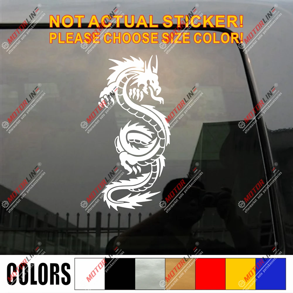 

Chinese Dragon East Asian Dragon Decal Sticker Car Vinyl pick size color e