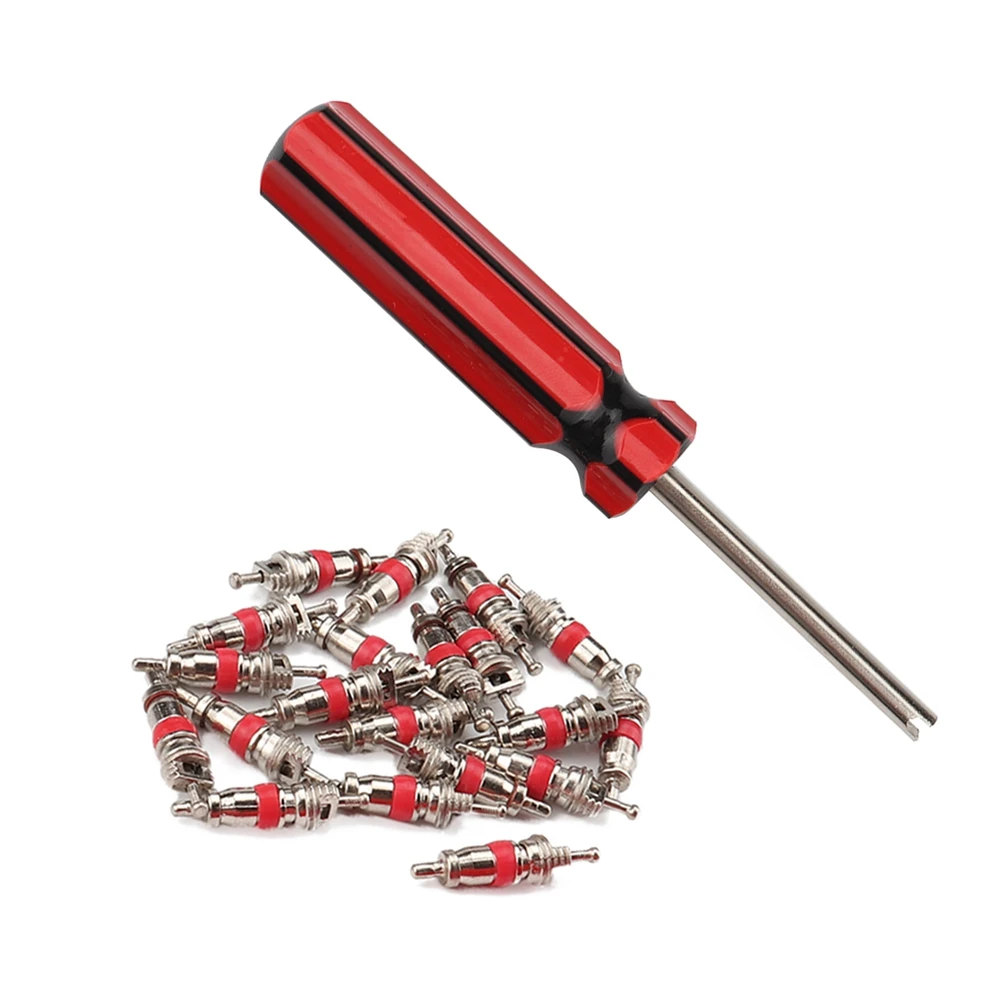 

Valve Core Remover Tool Tire Valve Service Kit 20 Valve Cores Stem Screwdriver Tire Repair Tool for Car Motorcycle Cars Trucks