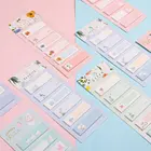 Стикеры для записей в виде милых кроликов, клейкие наклейки для блокнота с клубничным зайчиком, указатель страниц с флагом, школьные принадлежности, Прямая поставка, 1 пакет