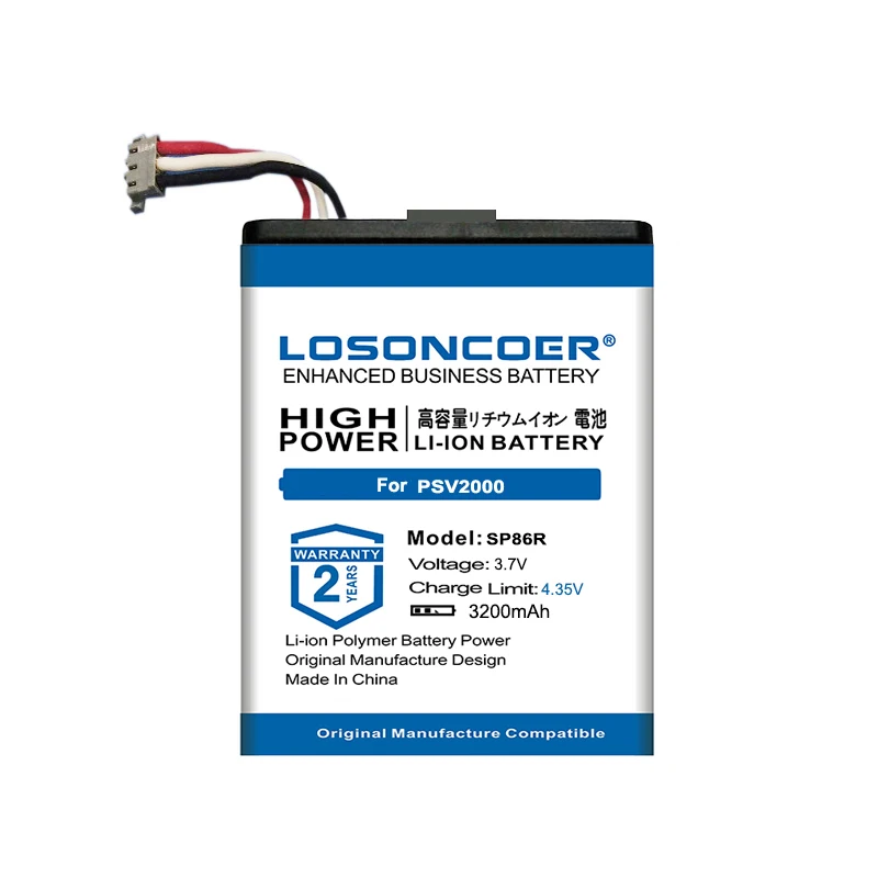 Аккумулятор LOSONCOER PSV2000 3200 мАч для SONY Сменный аккумулятор ремонта 4 451 971 01 SP86R PS Vita 2007