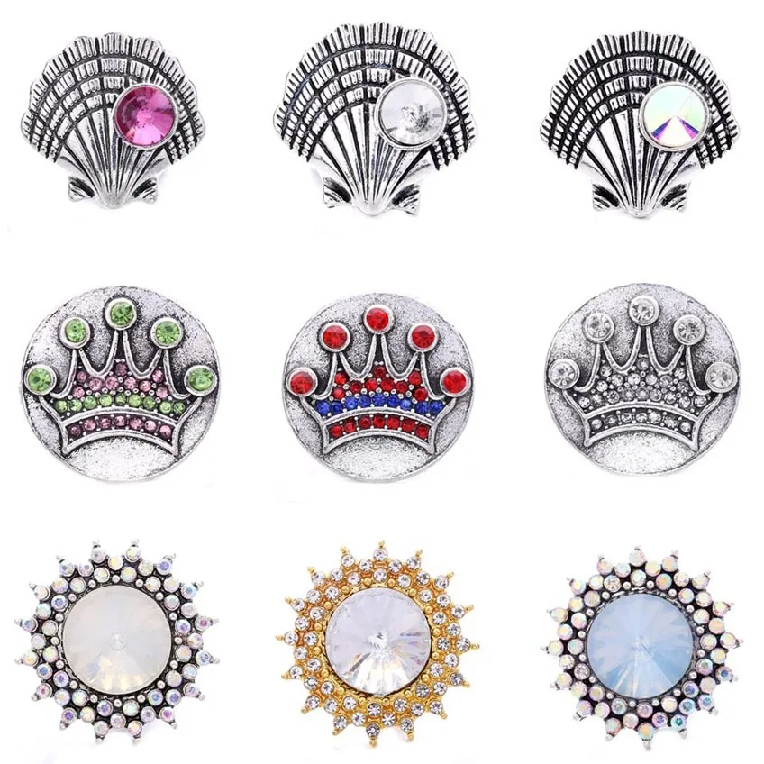 5 шт./лот Новинка 18 мм кнопки ювелирные изделия цветок лист подходят для