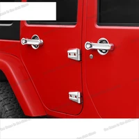 lsrtw2017 silver abs car external car styling door handle trims decoration for jeep wrangler 2007 2017 2016 2015 2014 2013 2012