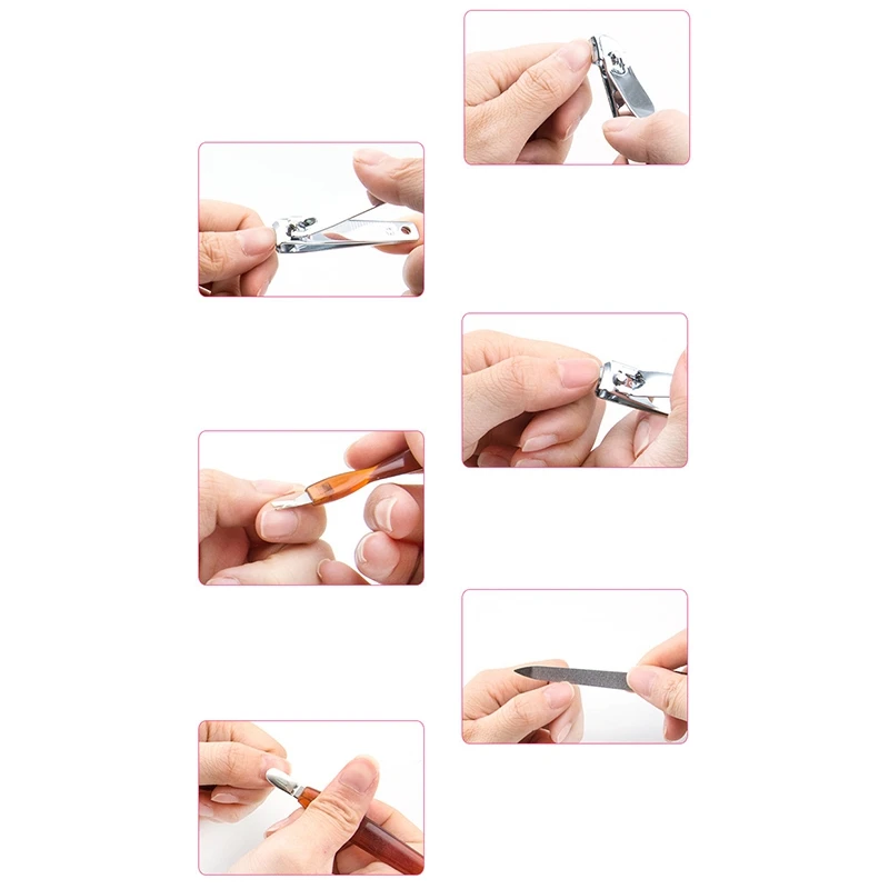 

18Pcs/Set Manicure Clippers Trimmers Nail Clipper Set Nail Clippers Ear Spoon Stainless Steel Scissor Pusher Tweezer