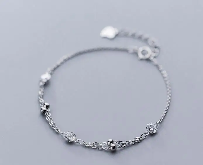 Настоящие женские. 925 пробы циркониевый cz Двойной ряд с полированными удачливыми