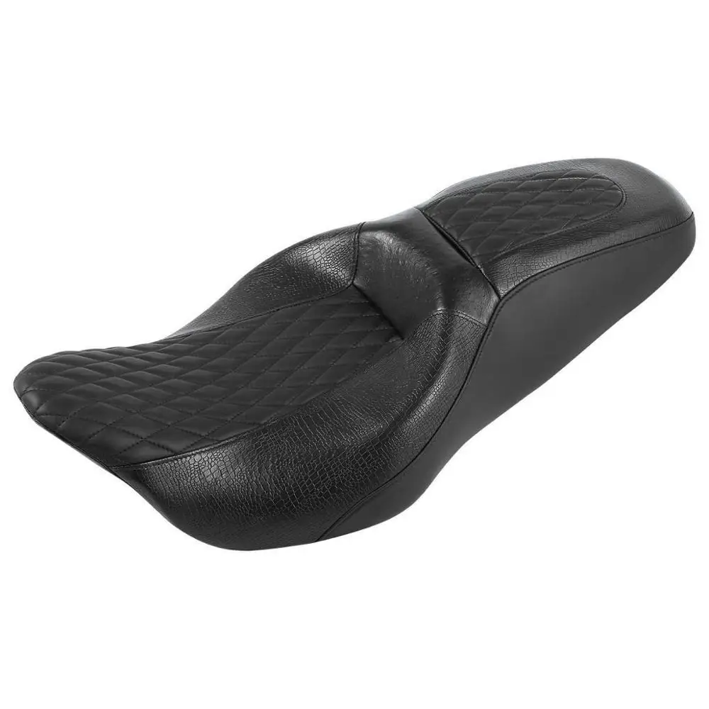 Мотоциклетное черное ПАССАЖИРСКОЕ СИДЕНЬЕ водителя для Harley Touring Road King Glide Street
