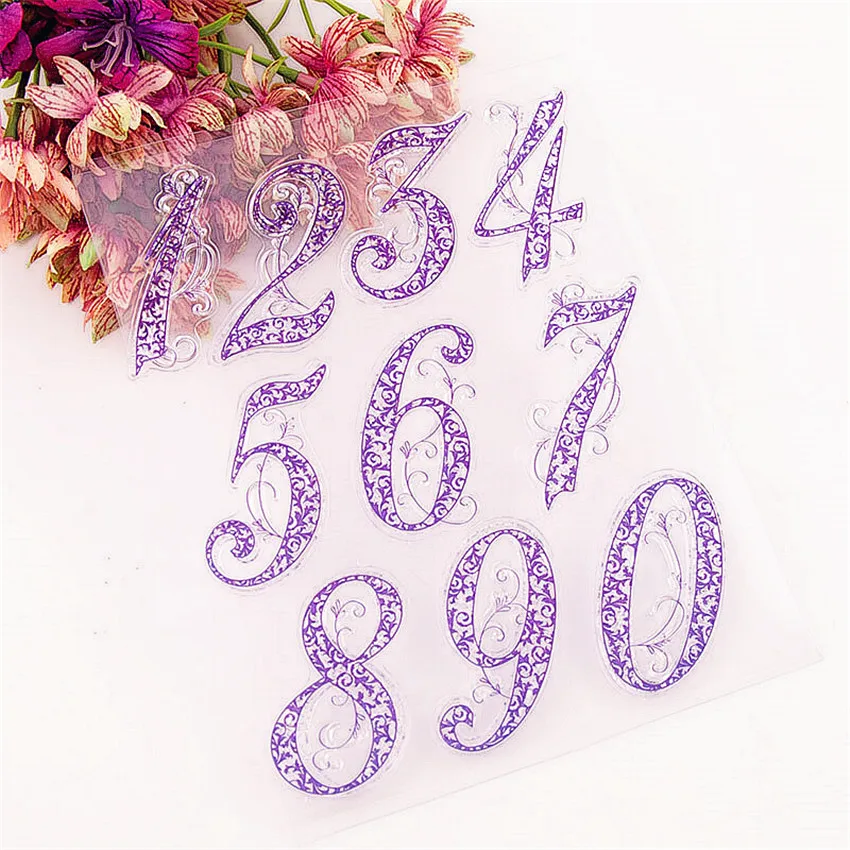 14x18 см Горячие фиолетовые цифровые прозрачные штампы силиконовые уплотнения