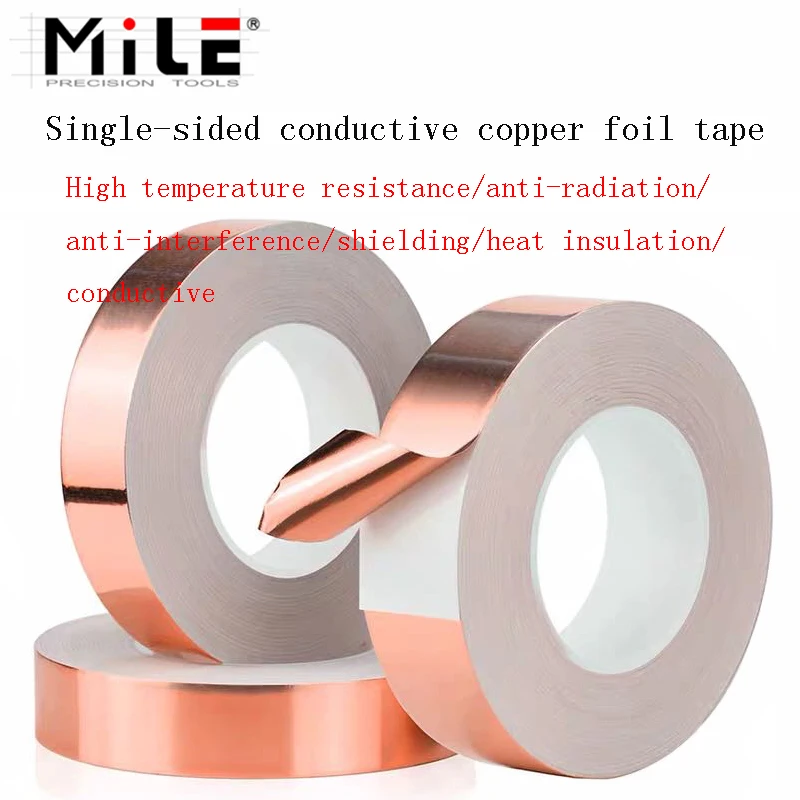 Односторонняя проводящая медная лента MILE 30 метров клейкая для экранирования
