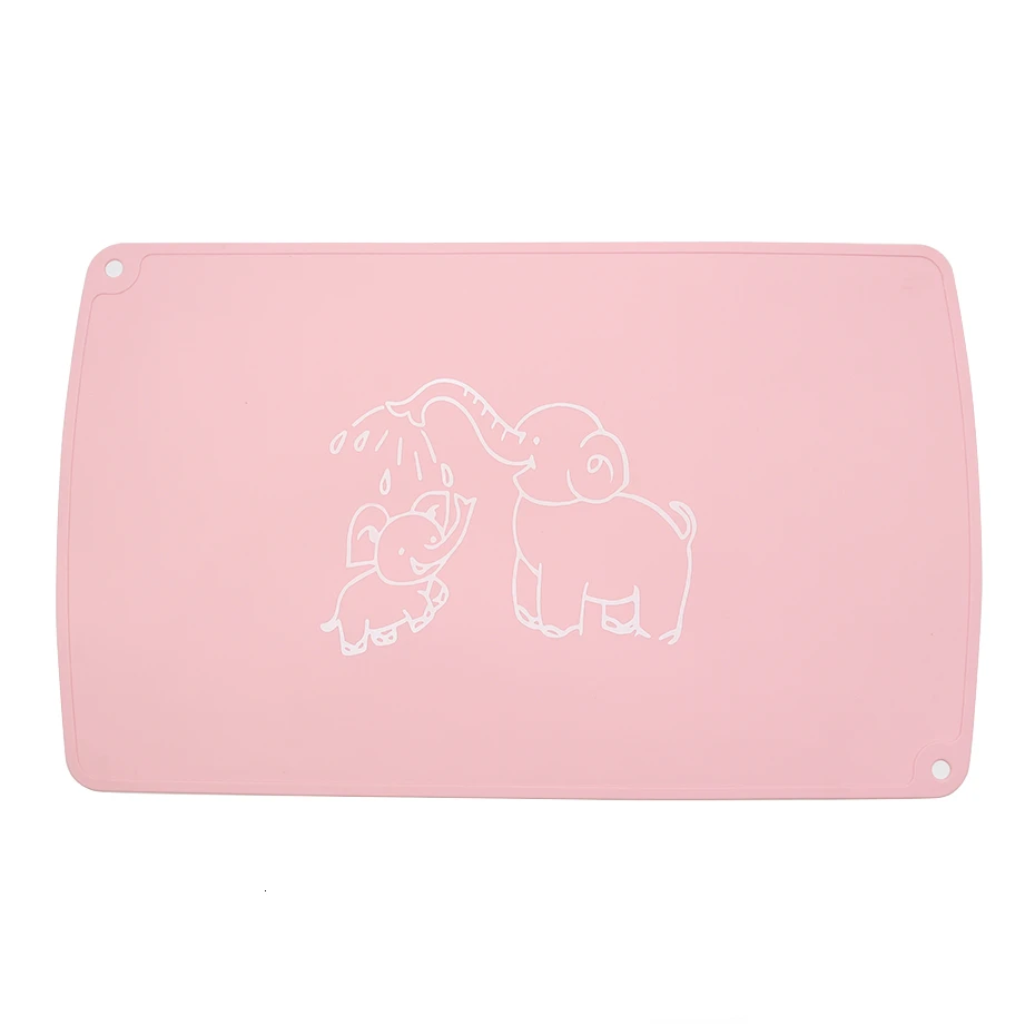 Elephant pink Силиконовая подставка для малышей, детский коврик для тарелок, силиконовый коврик для стола, водонепроницаемый Теплоизоляционный кухонный гаджет, легко чистится - Цвет: Elephant pink