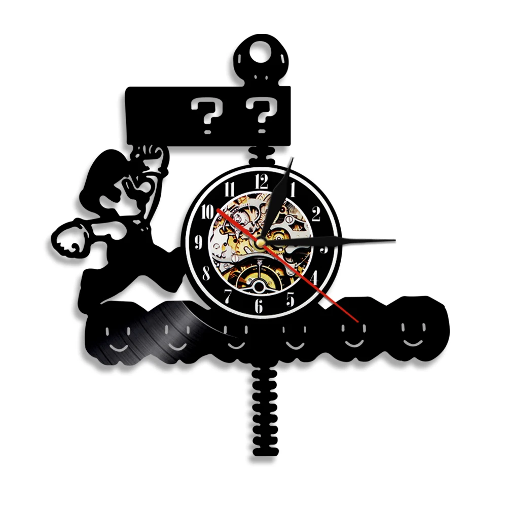 

Игровая тема видео классика 3D Художественная декоративная стена часы виниловая запись Ретро игра время часы новоселье подарок для фанатов ...