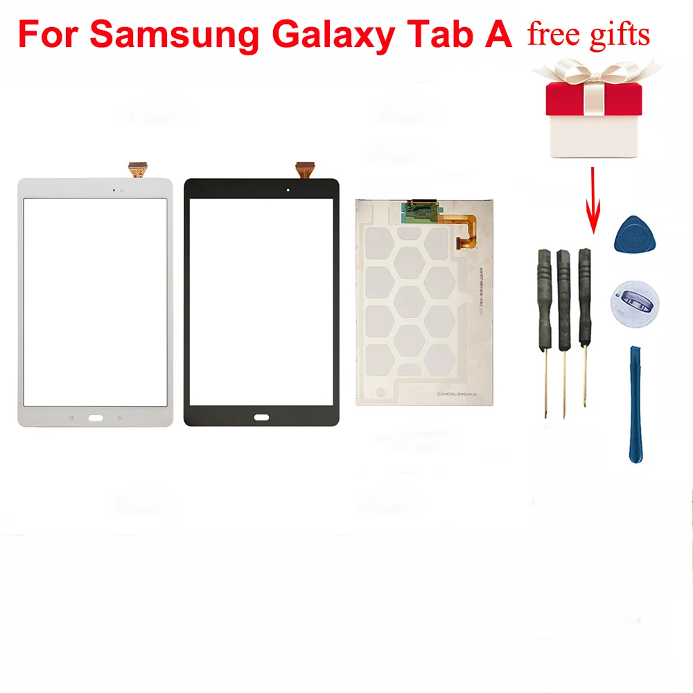 

ЖК-дисплей для Samsung Galaxy Tab A 9,7, сенсорный ЖК-дисплей T550, сенсорный ЖК-дисплей T551, сенсорный ЖК-экран T555, стеклянный дигитайзер сенсорного экран...