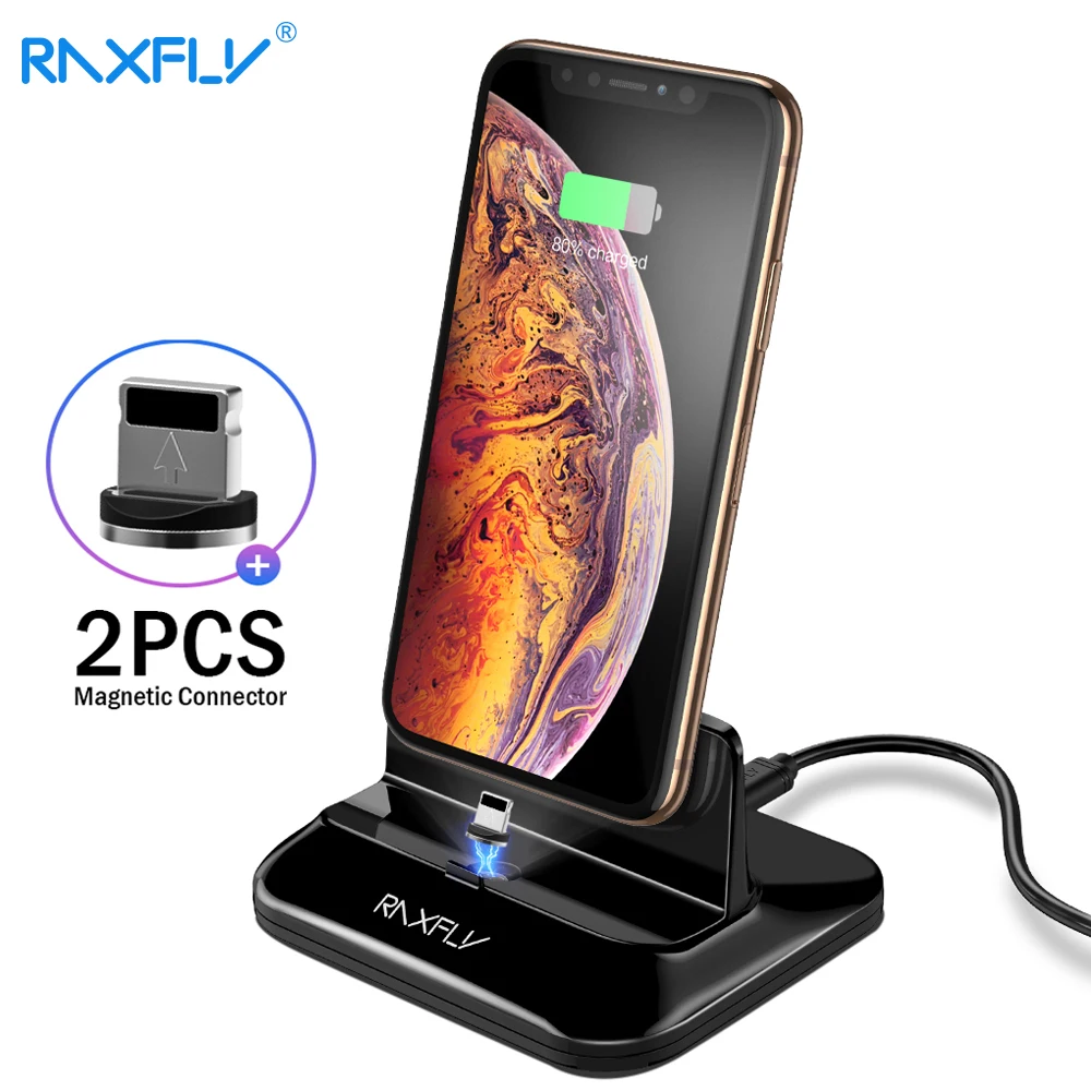 Магнитное зарядное устройство RAXFLY для iphone 12 11 Pro Max док станция магнитная