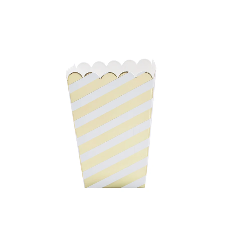 8pcs popcorn box A 1 комплект золотые вечерние одноразовые столовые приборы бумажные карнавальные чашки пластины соломинки для свадебной вечеринки декор для дня рождения Детские принадлежности для душа - Цвет: 8pcs popcorn box A