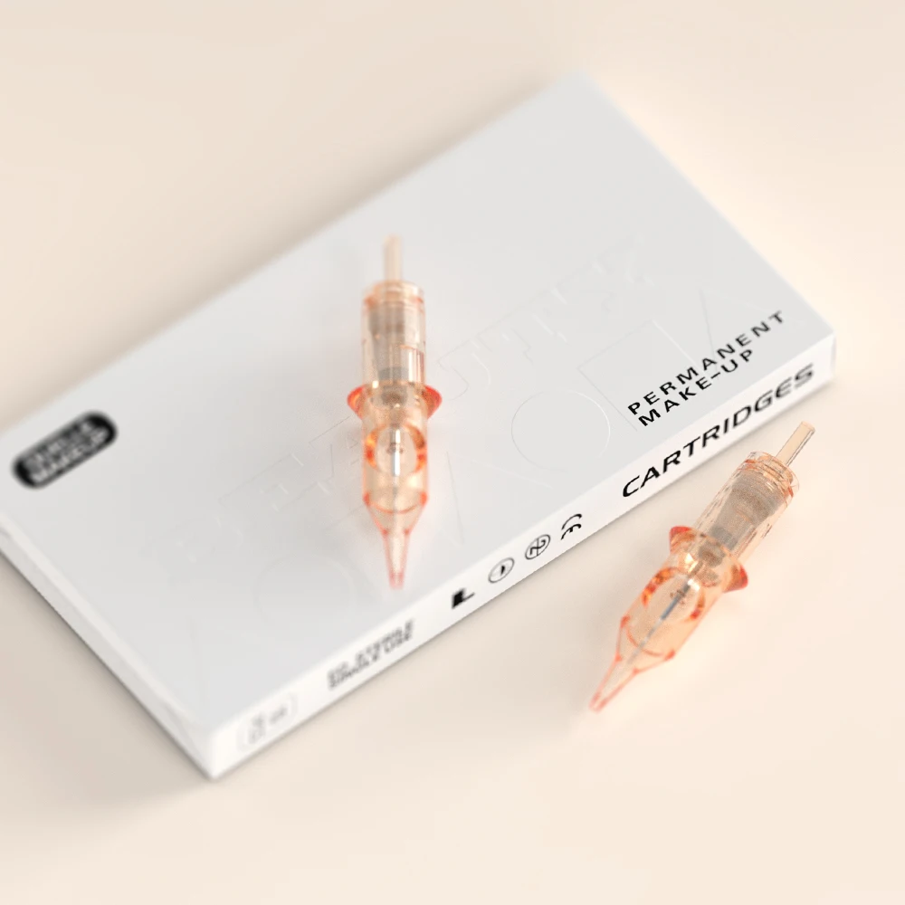 QUELLE Permanent Makeup Tattoo Needle Cartridges Round Liner Orange Sterilized Safe Single Needles Suitable for Pen Gun | Красота и