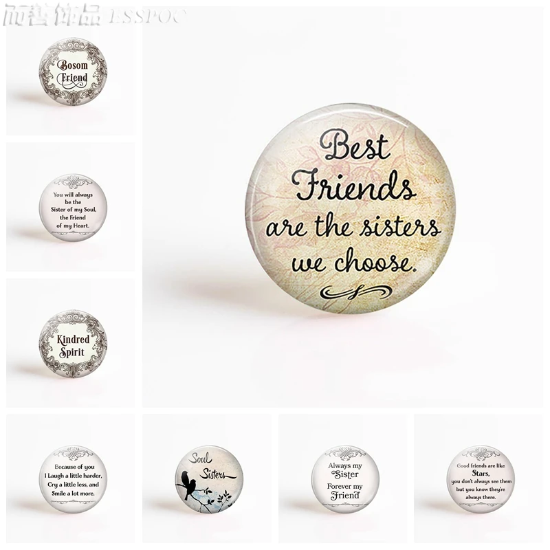 5 шт./лот надпись Лучшие друзья 25 мм стеклянный кабошон основа набор сделай сам