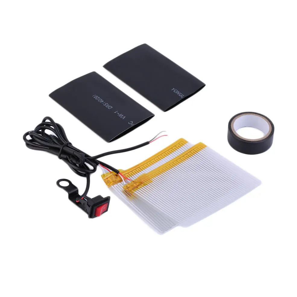 12V Мотоцикл ATV с подогревом ручка Вставка руль грелка набор колодки гибкие и