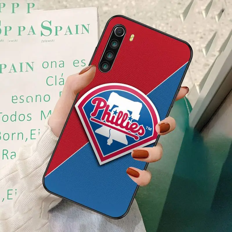 

0 Philadelphia Phillies Black Soft Phone Case For Redmi 7 8 9 A K20 30 Pro Note 8 9 Pro 9s