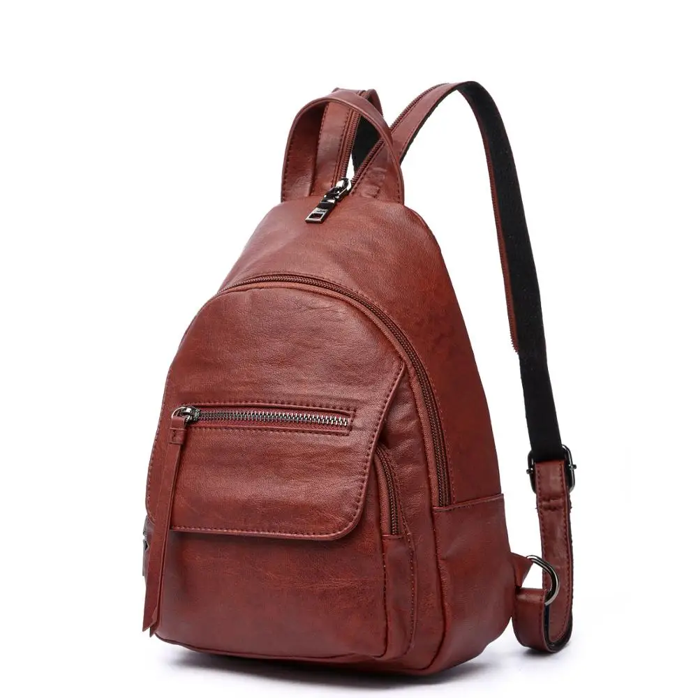 Amelie galanti роскошный кожаный рюкзак женский дорожный мини рюкзак Mochilas Школьные сумки женская сумка на плечо модный - Цвет: red.brown