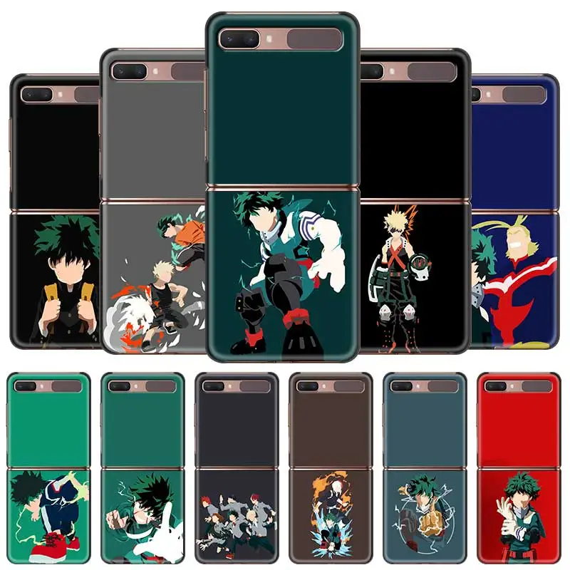 

Minimalist My Hero Academia Phone Case For Samsung Galaxy Z Flip 3 5G Z Flip3 Cover Smartphone Hard PC Coque Fundas Capa