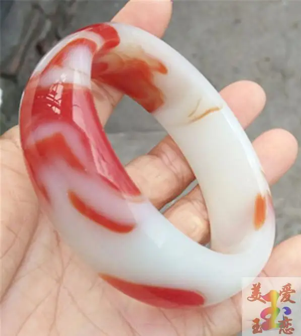 

LETSFUN Fine Jewelry Unique Natural Rare Blood Stone Hand-carved Bracelet Diameter 56mm--62mm Free Shipping