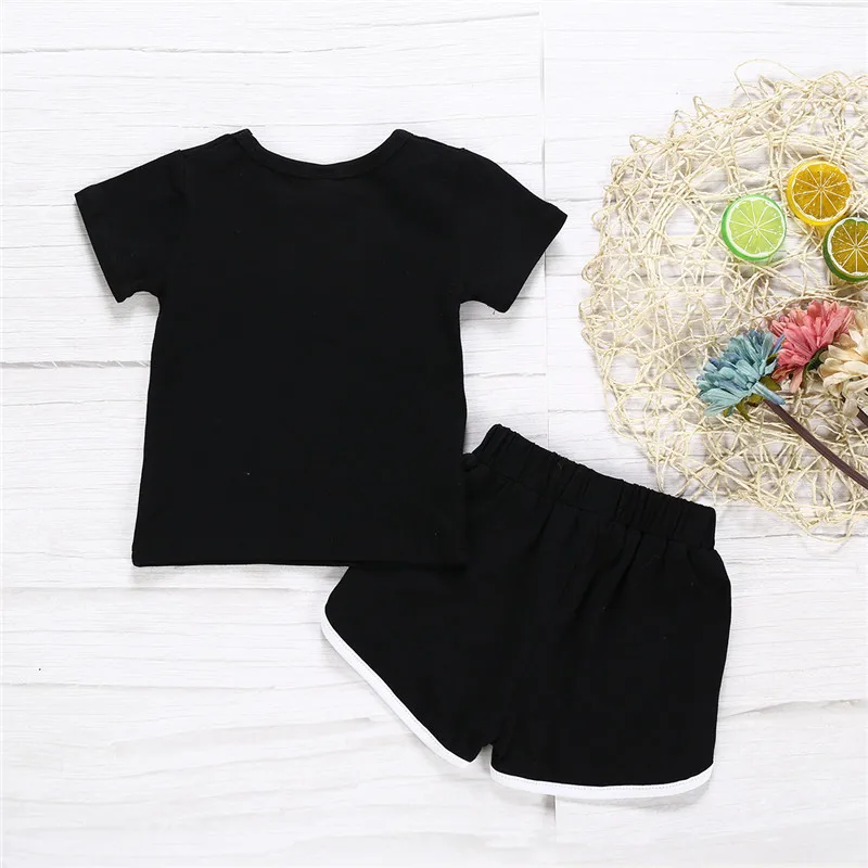 Костюм детский летний из 2 предметов шорты и футболка с забавным принтом