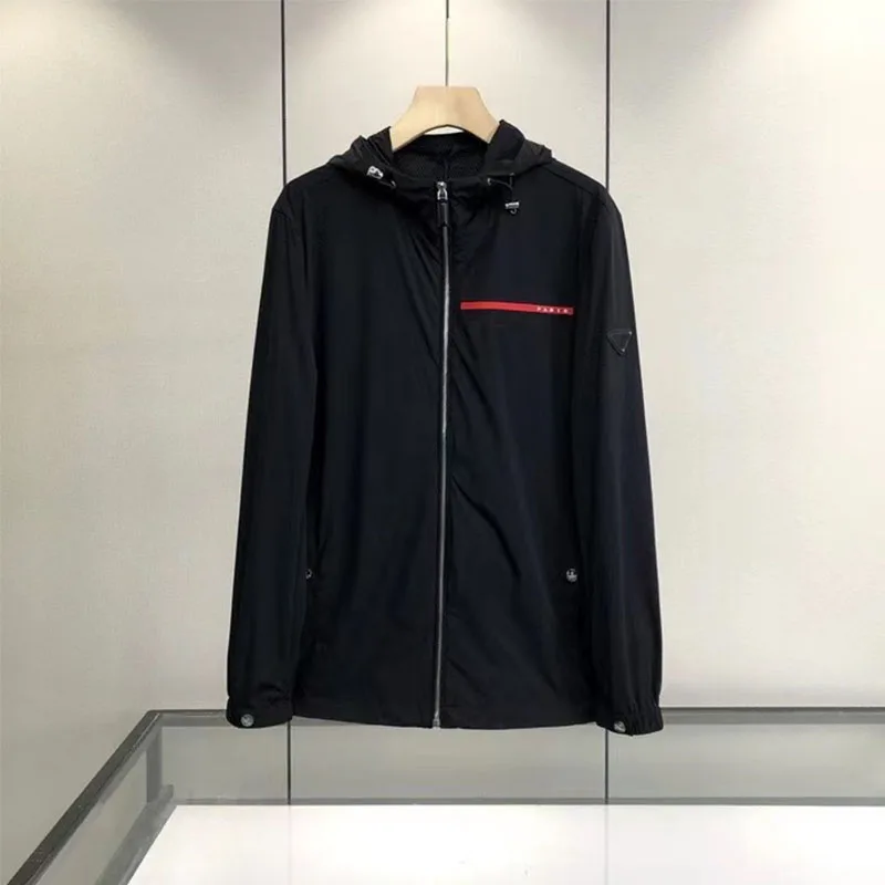 

2021 Spring and Autumn Men's Breathable Skin Clothing Anti-Ultraviolet Jacket Light Thin Stretch Coat High Quality Luxury Long