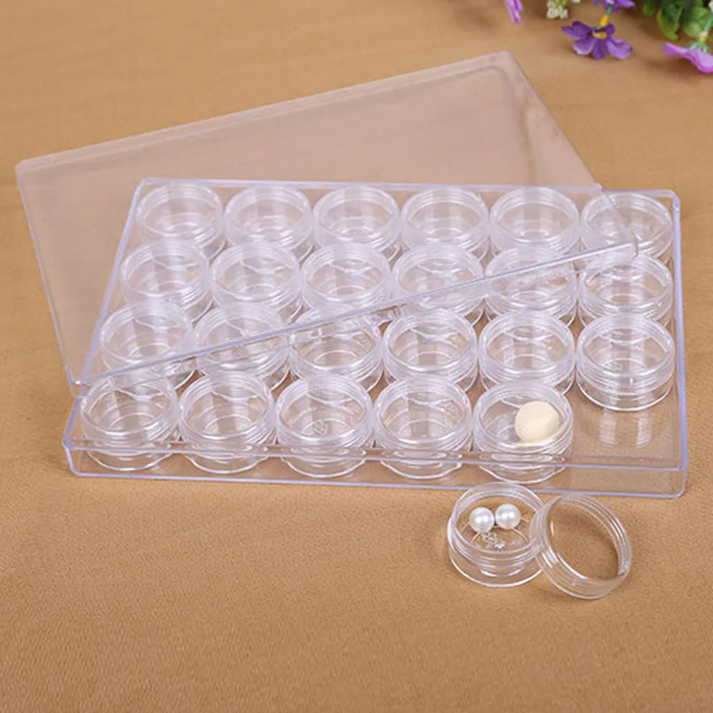 1 шт. с 24 сетки/комплект Пластик ювелирные изделия из бисера коробка для хранения