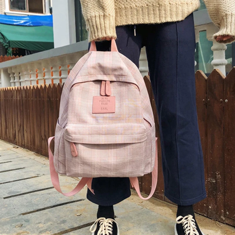 

Новинка 2022, стильный рюкзак, женский рюкзак, однотонная женская сумка на плечо, модная школьная сумка, подходит для кампуса, рюкзак