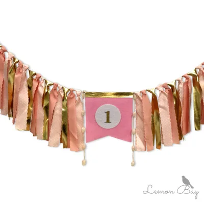 Обеденный стул тянуть флаг милый ребенок первый день рождения украшение Баннер