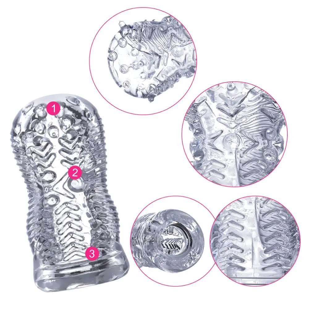 Прозрачный Мужской мастурбатор 6-ступенчатый тренажер для пениса интимные
